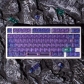 104+52 PC Crystal Purple Semitransparent Backlit Cool Keycaps Set Screen Printing for Cherry MX Mechanical Keyboard